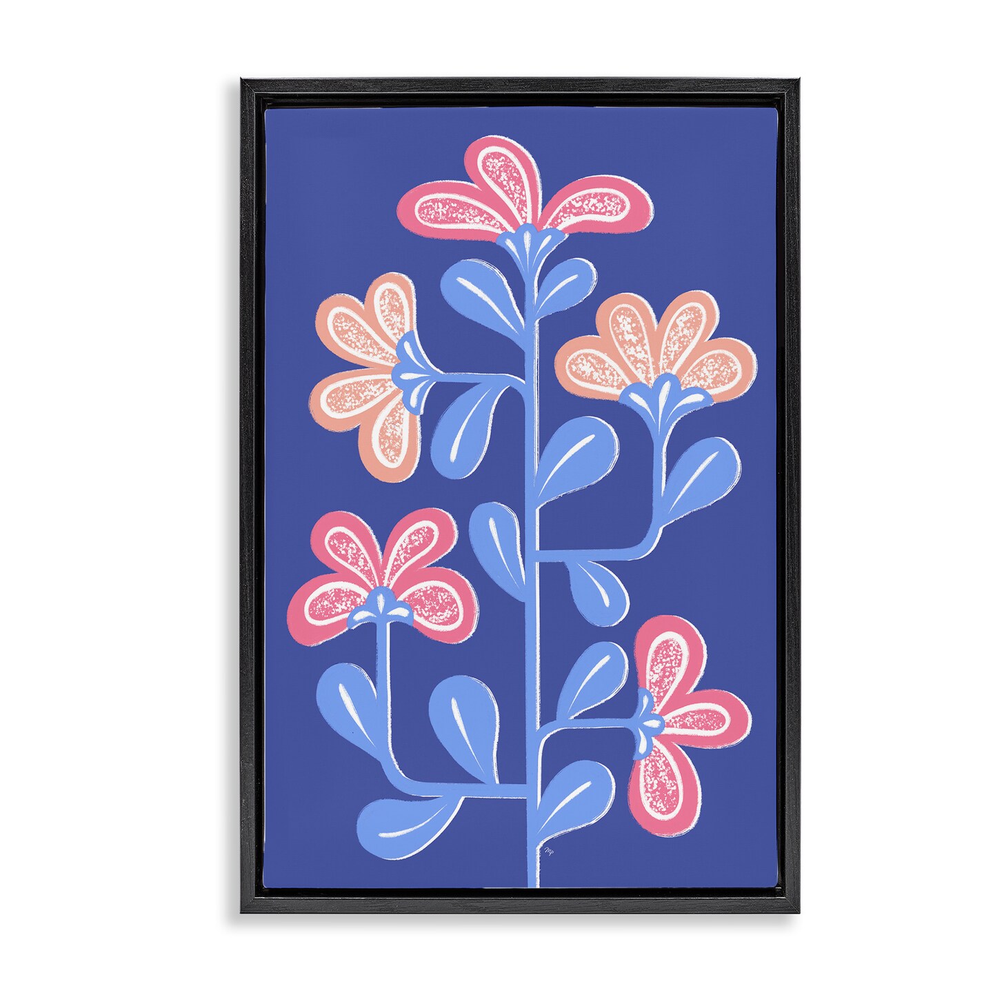 Stupell Industries Contemporary Curved Growing Flowers Floating Frame By Martina Pavlova