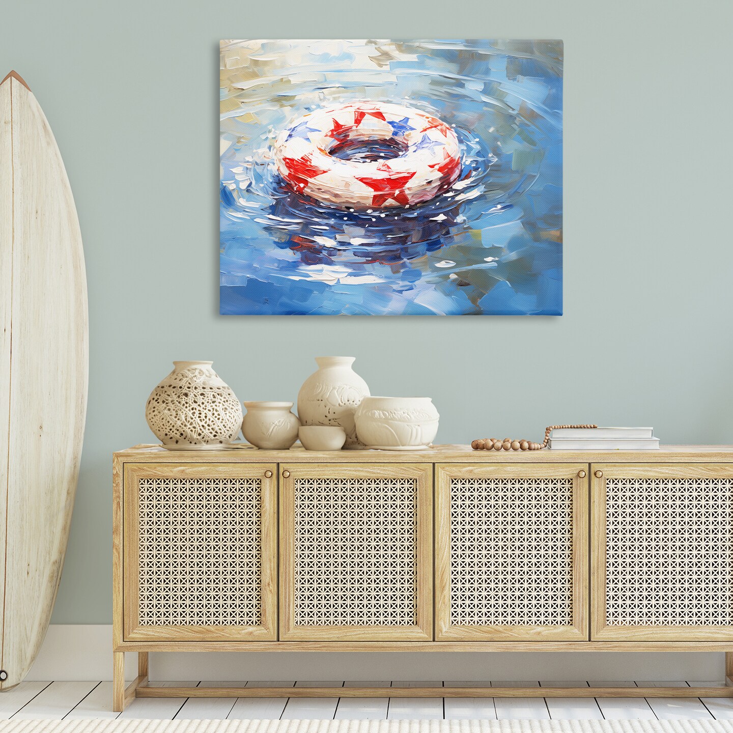 Stupell Industries Patriotic Pool Floatie Canvas By Arlington Prints