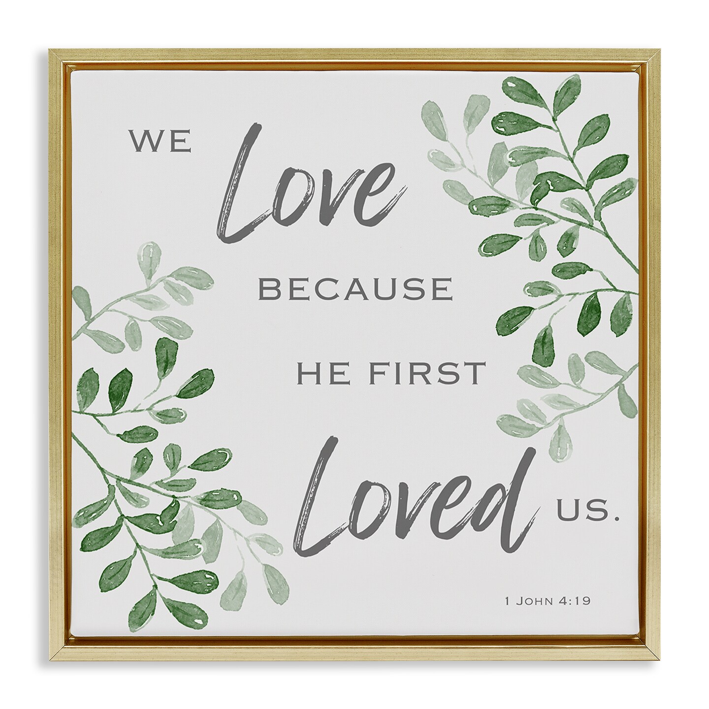 Stupell Industries He First Loved Botanicals Floating Frame By Marcus ...