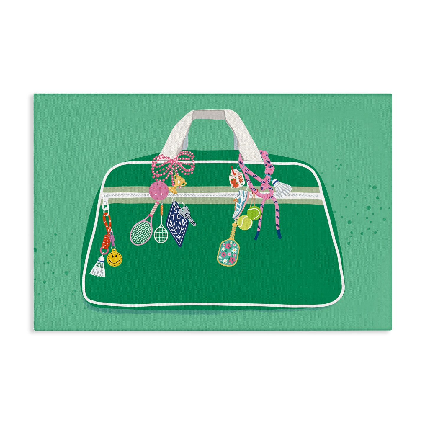 Stupell Industries Sporty Embellished Handbag Canvas By Nancy McKenzie Stupell industries sporty embellished handbag canvas by nancy mckenzie