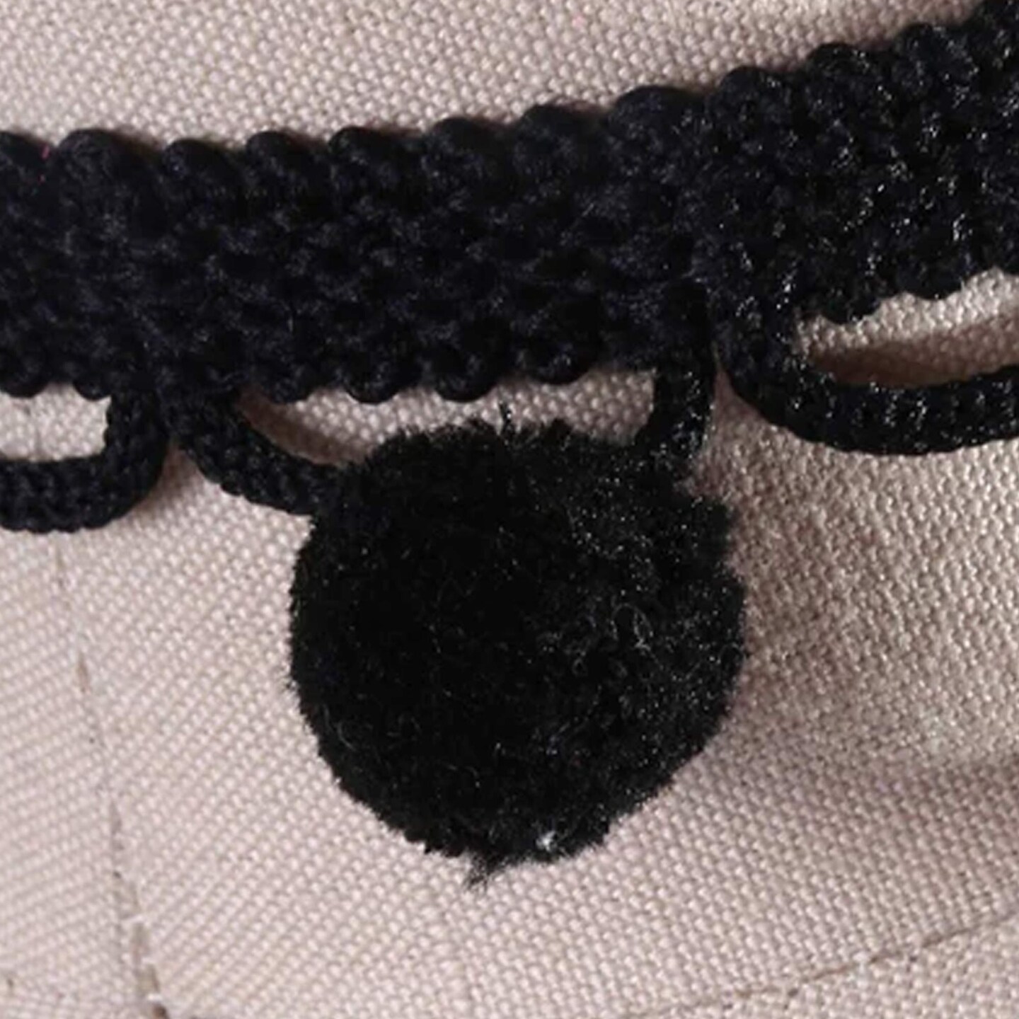 1 Yard Black Luxe Jumbo Pom Pom Trim Decorative Fringe for Dresses Pillows Bags