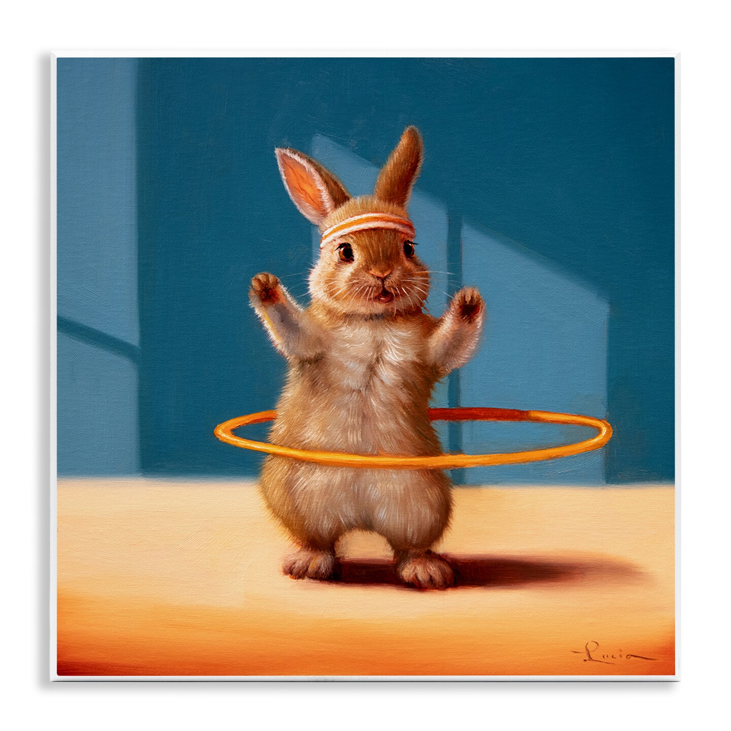 Stupell Industries Hula Hooping Rabbit Wall Plaque By Lucia Heffernan