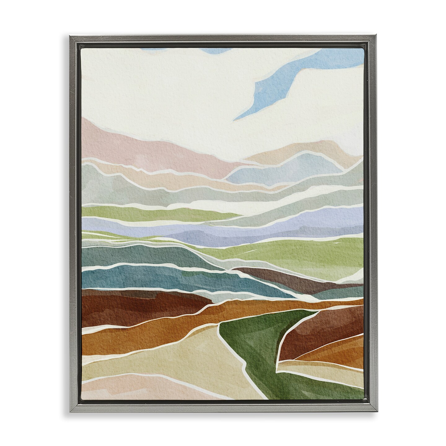 Stupell Industries Southwestern Canyon Rugged Stripes Floating Frame By Nikita Jariwala