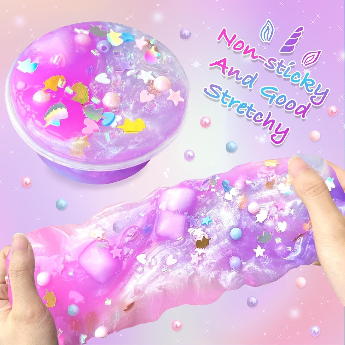 Unicorn Slime Kit with Glitter Add Ins