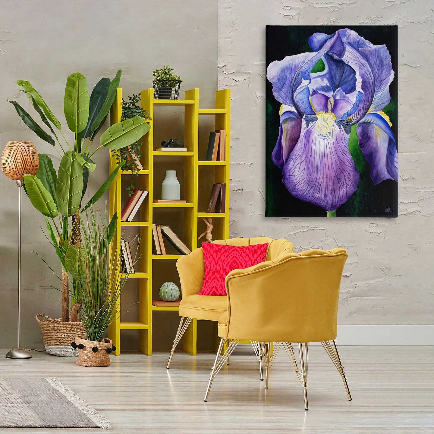 Stupell Industries Purple Iris Petals Canvas By Sarah Waldron Kimball