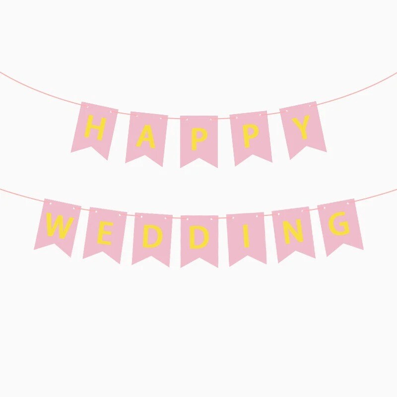 Wedding Banner Garland Party Decoration &#x26; Photo Booth Prop