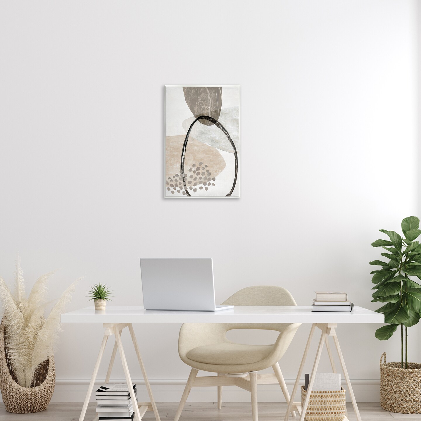 Stupell Industries Oblong and Circular Abstractions Wall Plaque By Hannah Dawson
