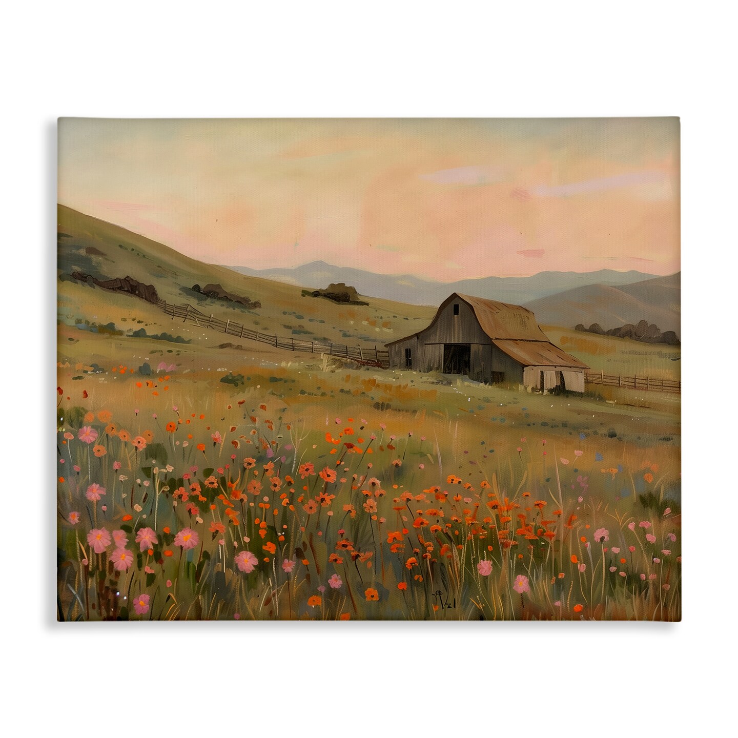 Stupell Industries Autumn Barn Pastoral View Canvas By Arlington Prints