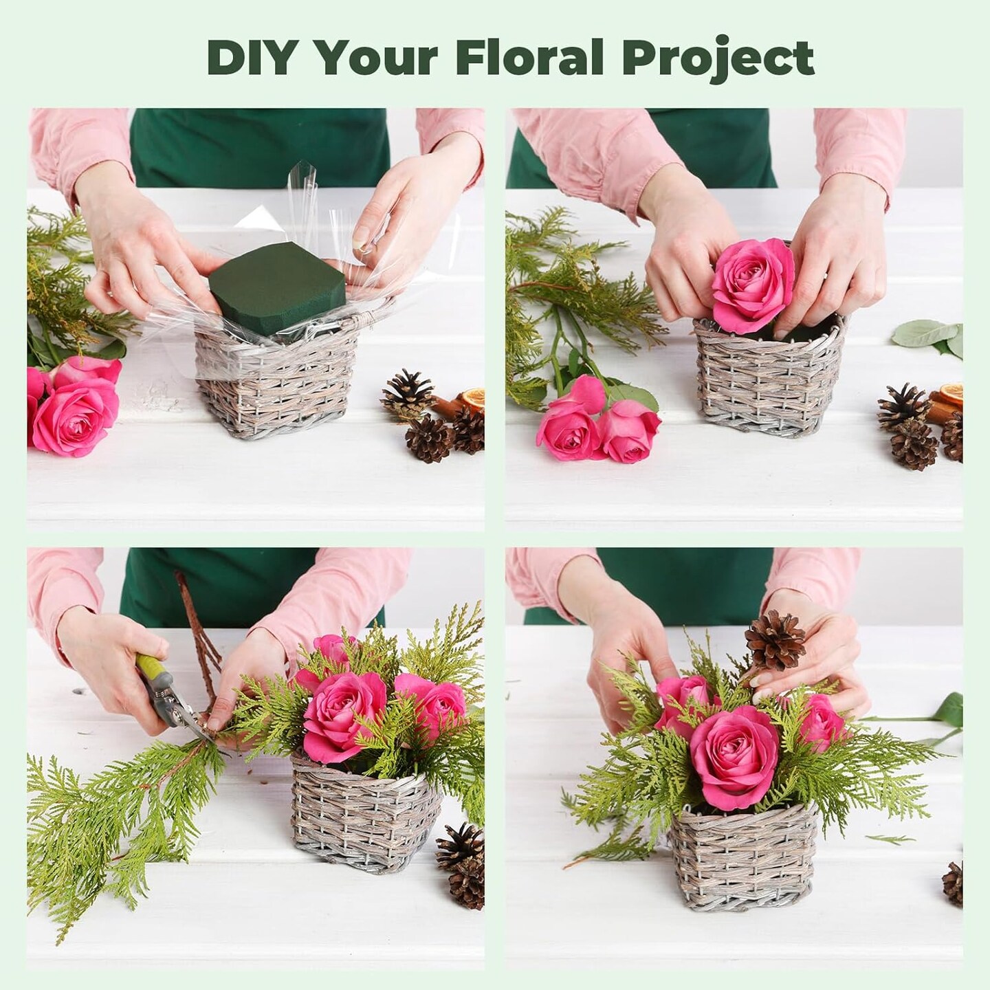 6 Pack Floral Flower Foam Blocks
