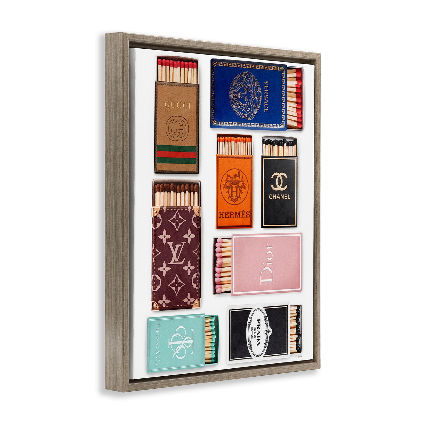 Stupell Industries Trendy &#x26; Iconic Matchboxes Floating Frame By Amanda Greenwood