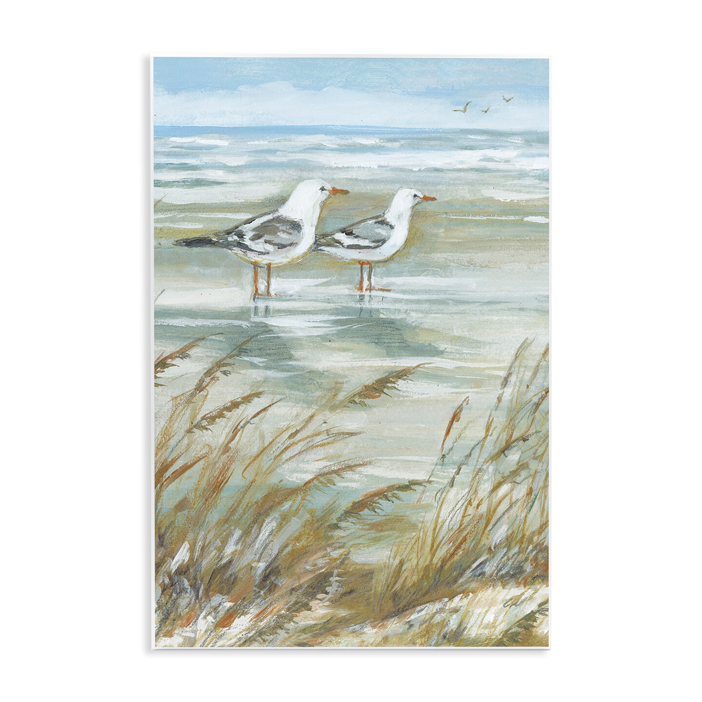 Stupell Industries Seagull Pair Standing On Beach Wall Plaque By Susan Winget