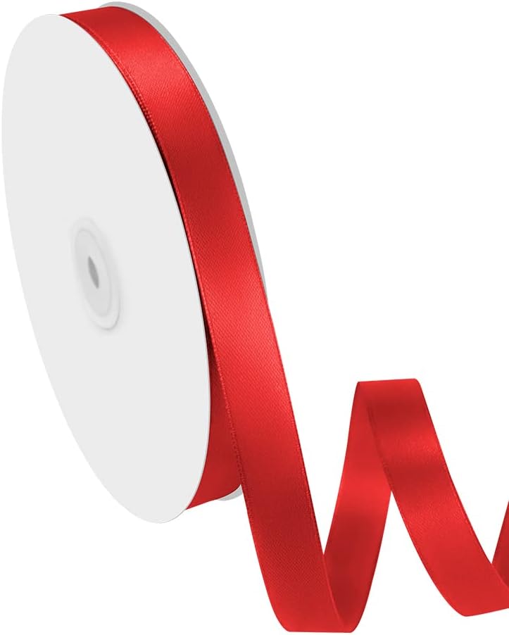 5/8&#x22; Width x 100 Yards Satin Red Ribbon
