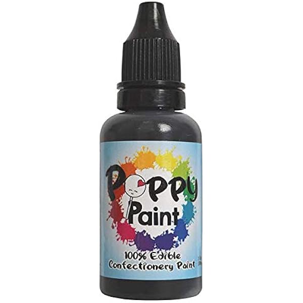 Poppy Paint Black Edible Confectionery Paint