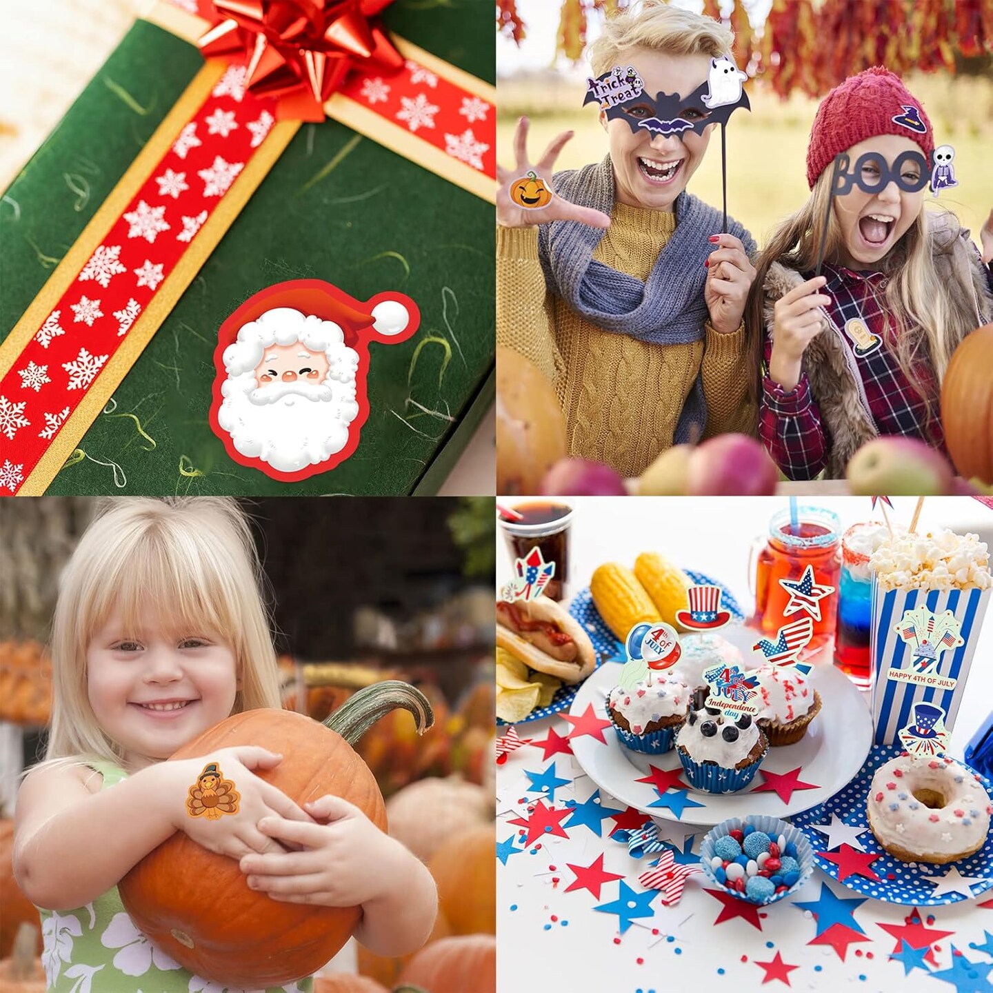 Holiday Stickers Assortment Seasonal Sticker Sheets