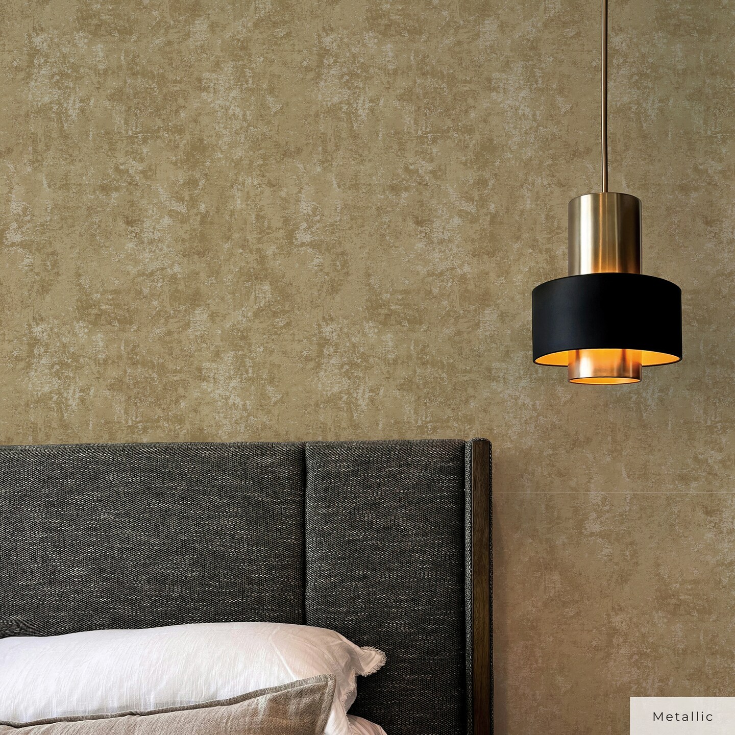 Tempaper Distressed Gold Peel and Stick Wallpaper Metallic Gold Leaf