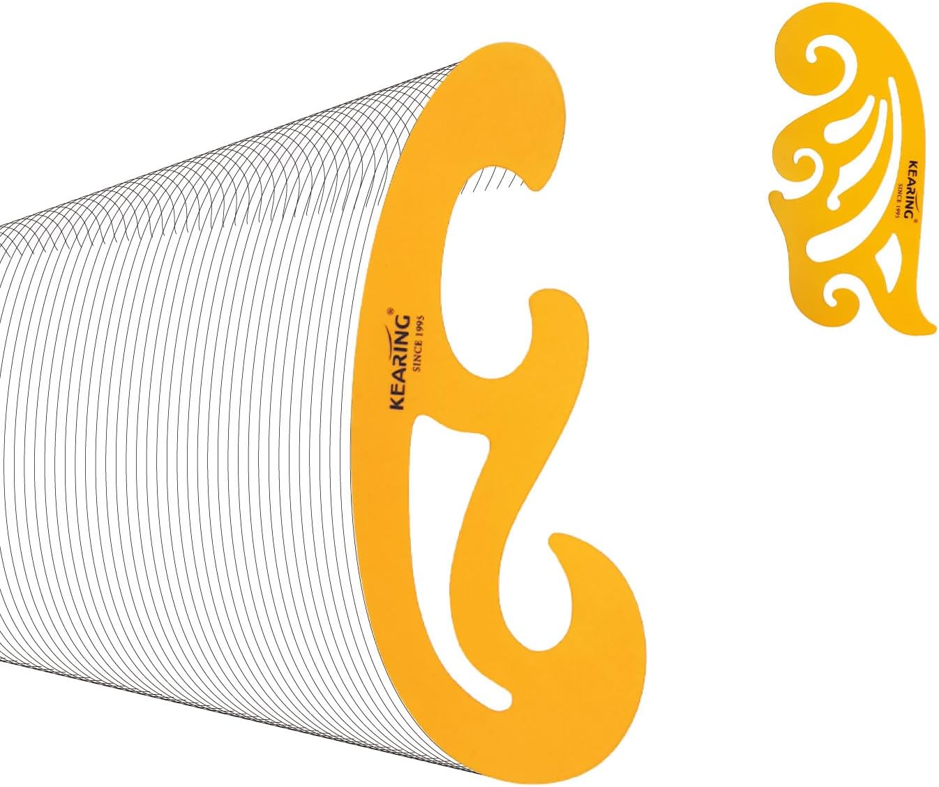 Kearing® 12" x 6" French Curve Ruler Template: Geometric Drawing Tool