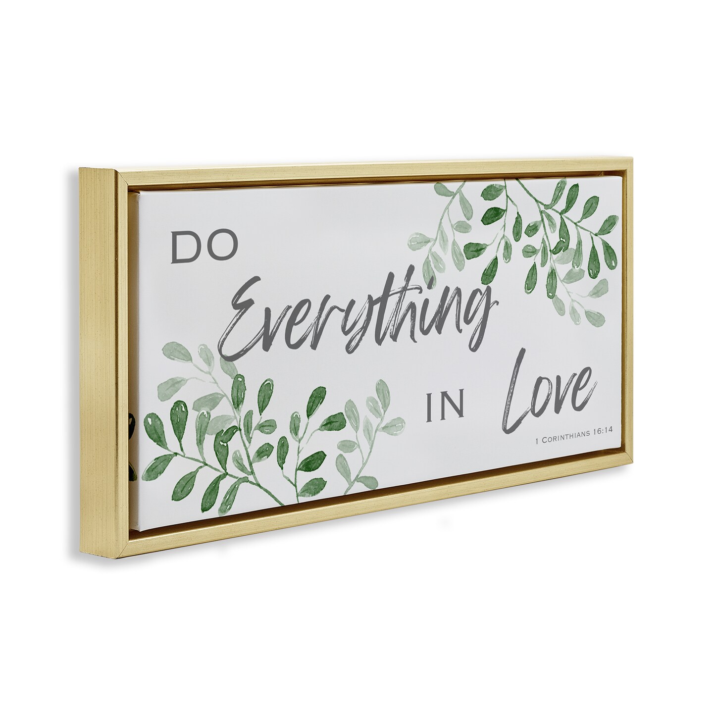 Stupell Industries Do Everything in Love Botanicals Floating Frame By Marcus Prime
