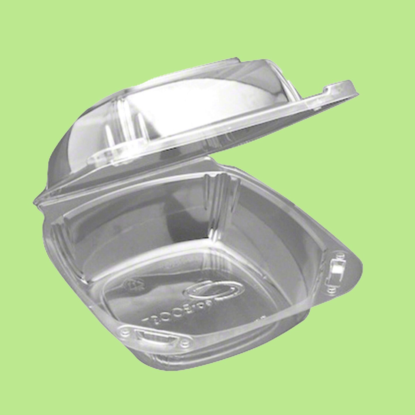 30 Count Clear 6 Inch Medium Hinged Containers by Sol Pak Boost