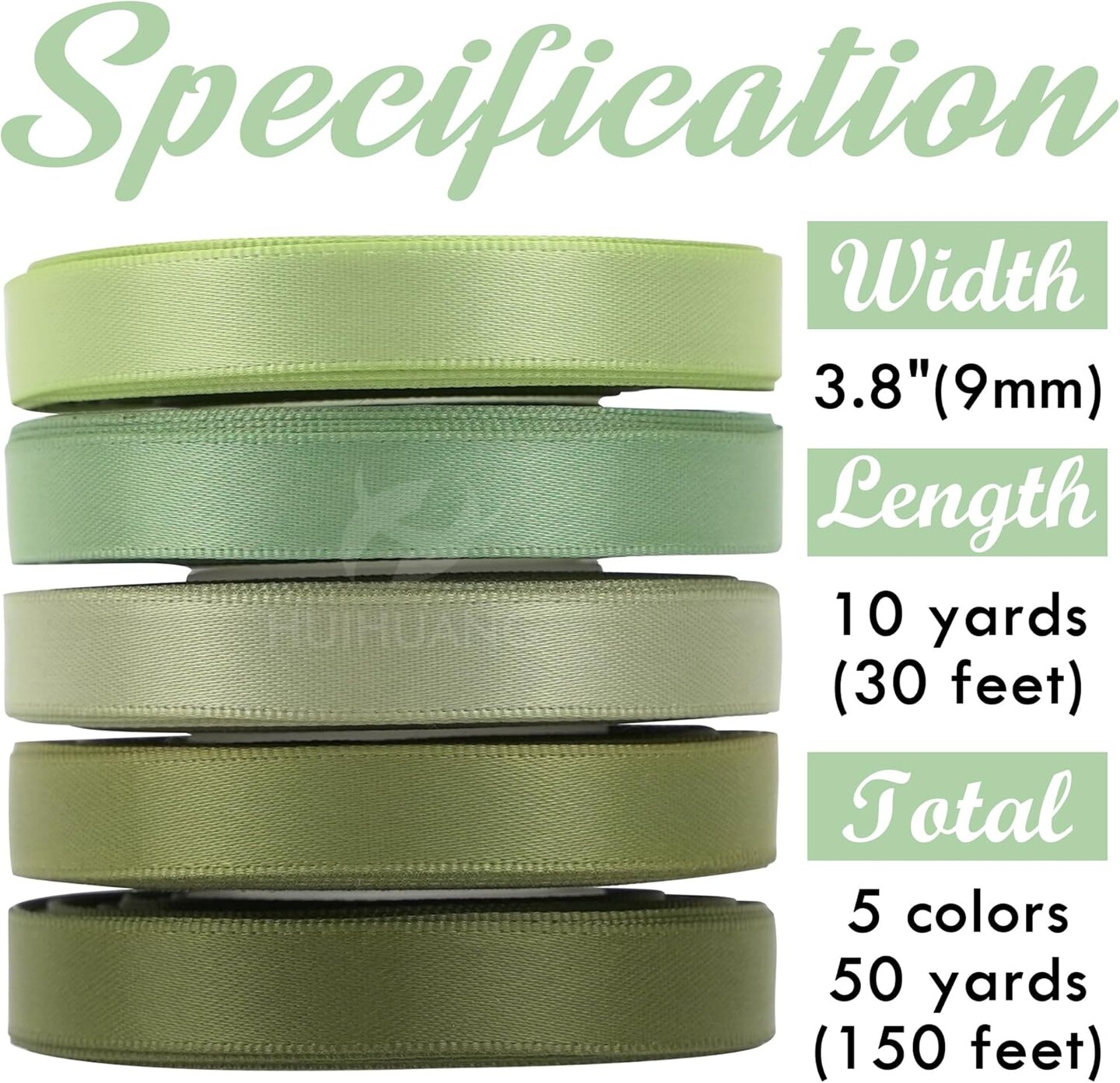 Sage Green Ribbon Satin Gift Ribbon 3/8 inch Green Satin Ribbon Assorted Wedding Ribbon