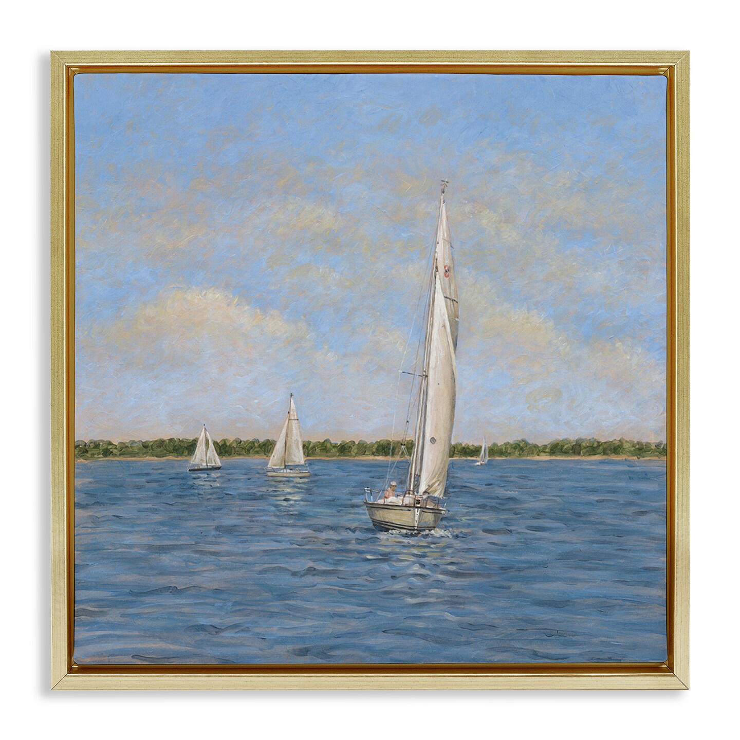 Stupell Industries Sailing Summer Waves Floating Frame By Tim Coffey ...