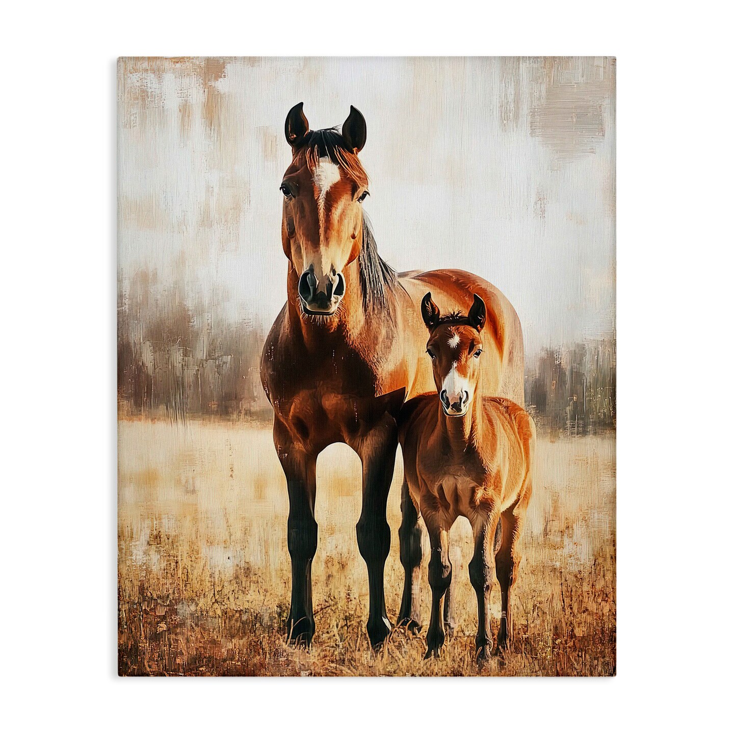 Stupell Industries Mare And Foal Portrait Canvas By Franklyn Gregory