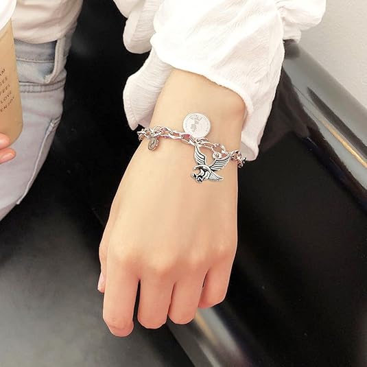 50PCS Antique Silver Alloy Eagle Charms Pendants for Jewelry Making