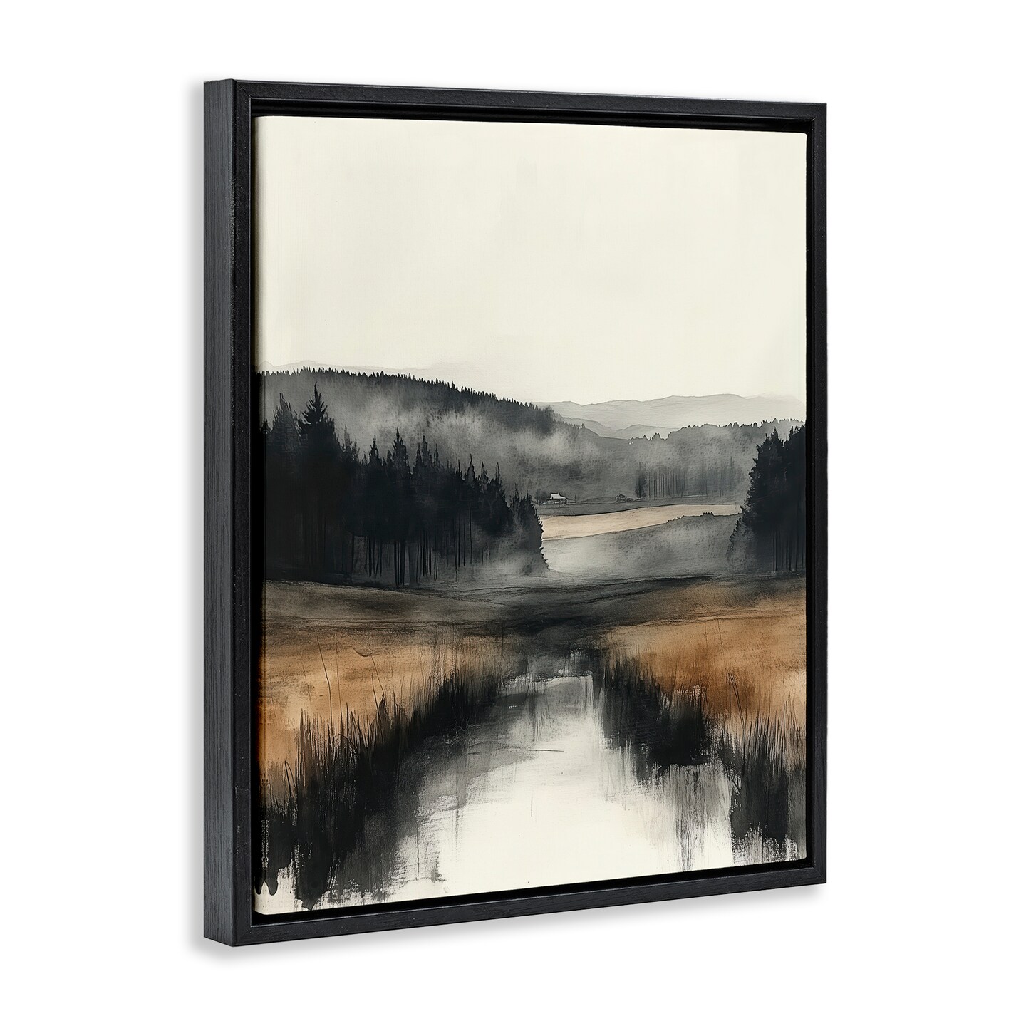 Stupell Industries Sepia Countryside Landscape Floating Frame By Annabelle Hall