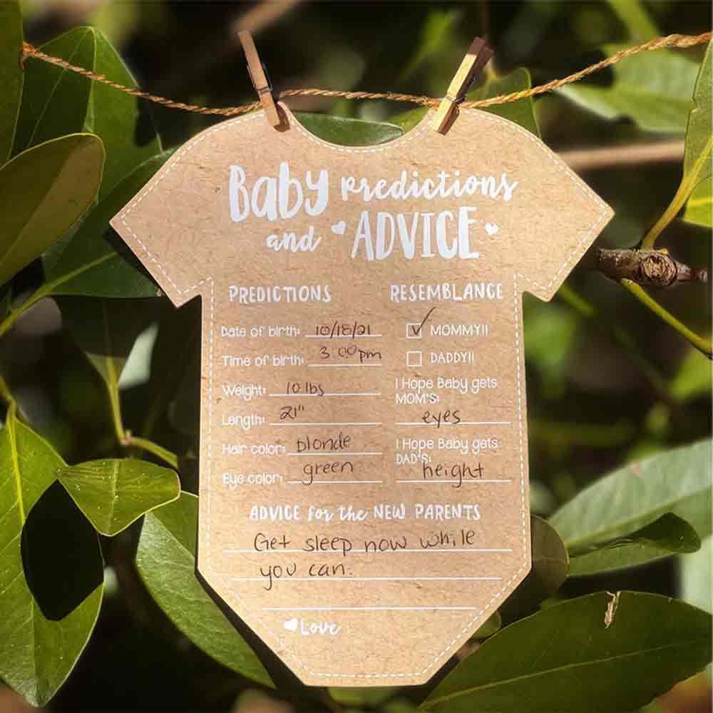 Baby Prediction Cards For Baby Shower/Advice Cards/Baby Shower Decorations