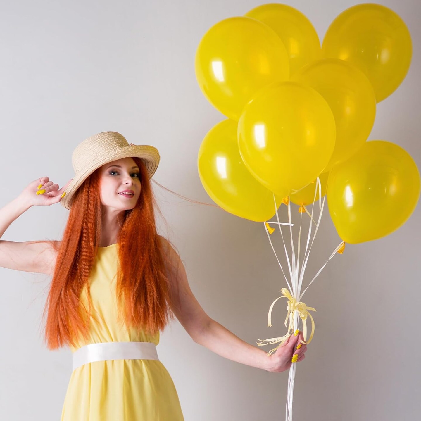 Yellow Balloons Different Sizes 105pcs 5/10/12/18 Inch Yellow Balloon Garland Kit (Yellow)