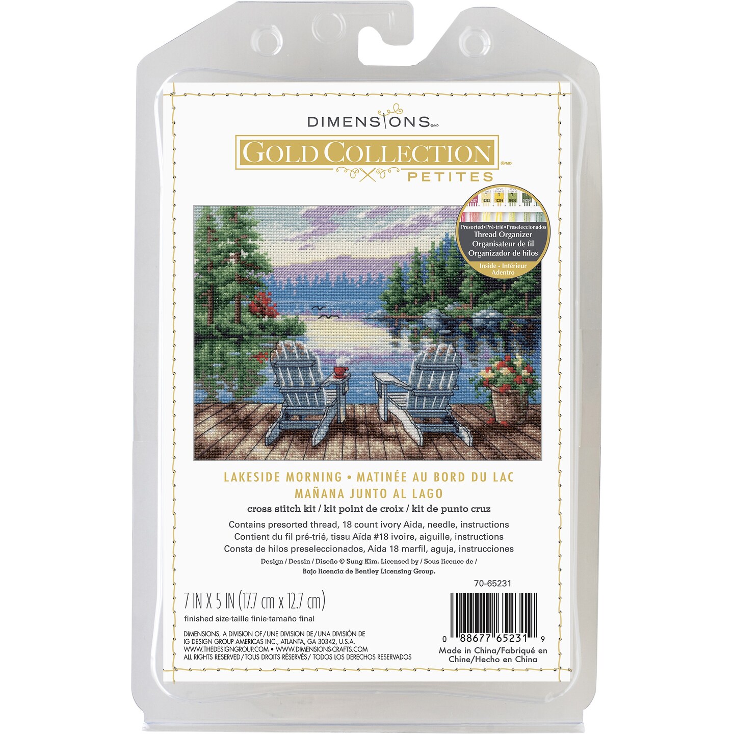 Dimensions Gold Petite Counted Cross Stitch Kit 7"X5"-Lakeside Morning (18 Count)