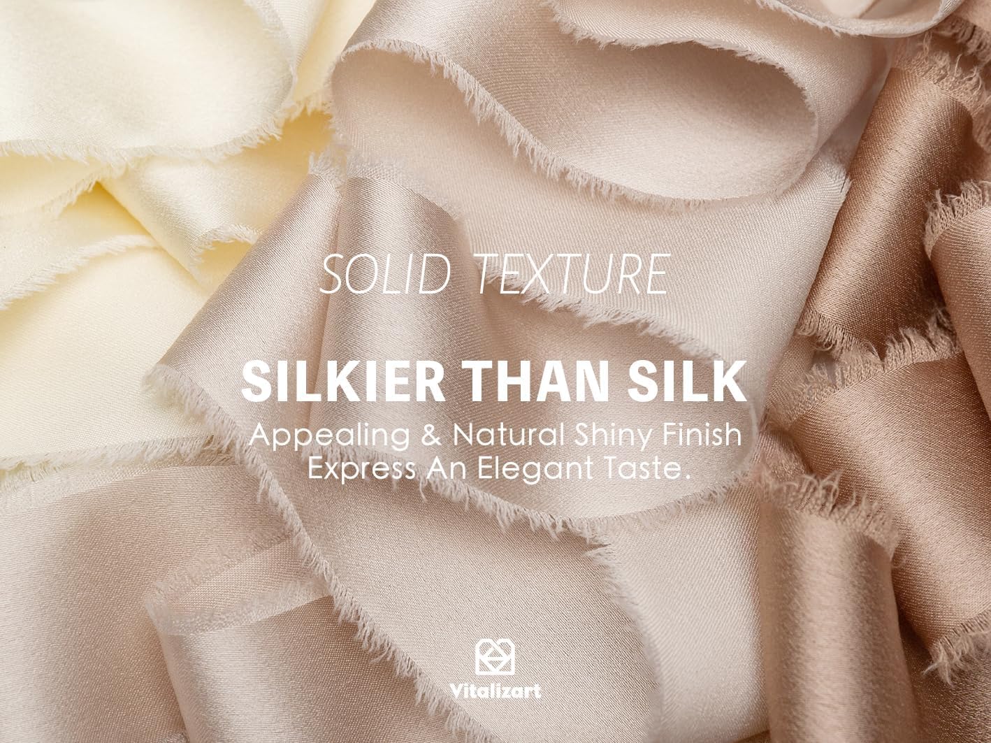 Silk Satin Ribbon 1 Inch x 15 Yard Wooden Spool Champagne & Nude Handmade