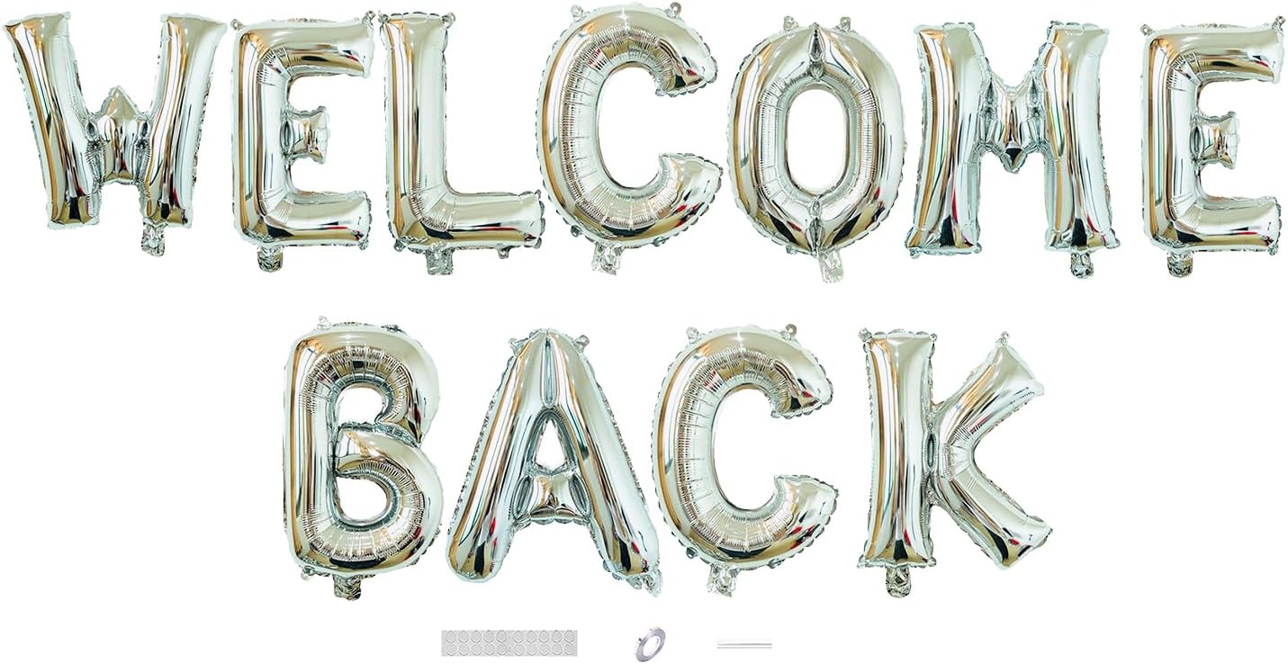 Welcome Back Letter Balloons Banner School Decor