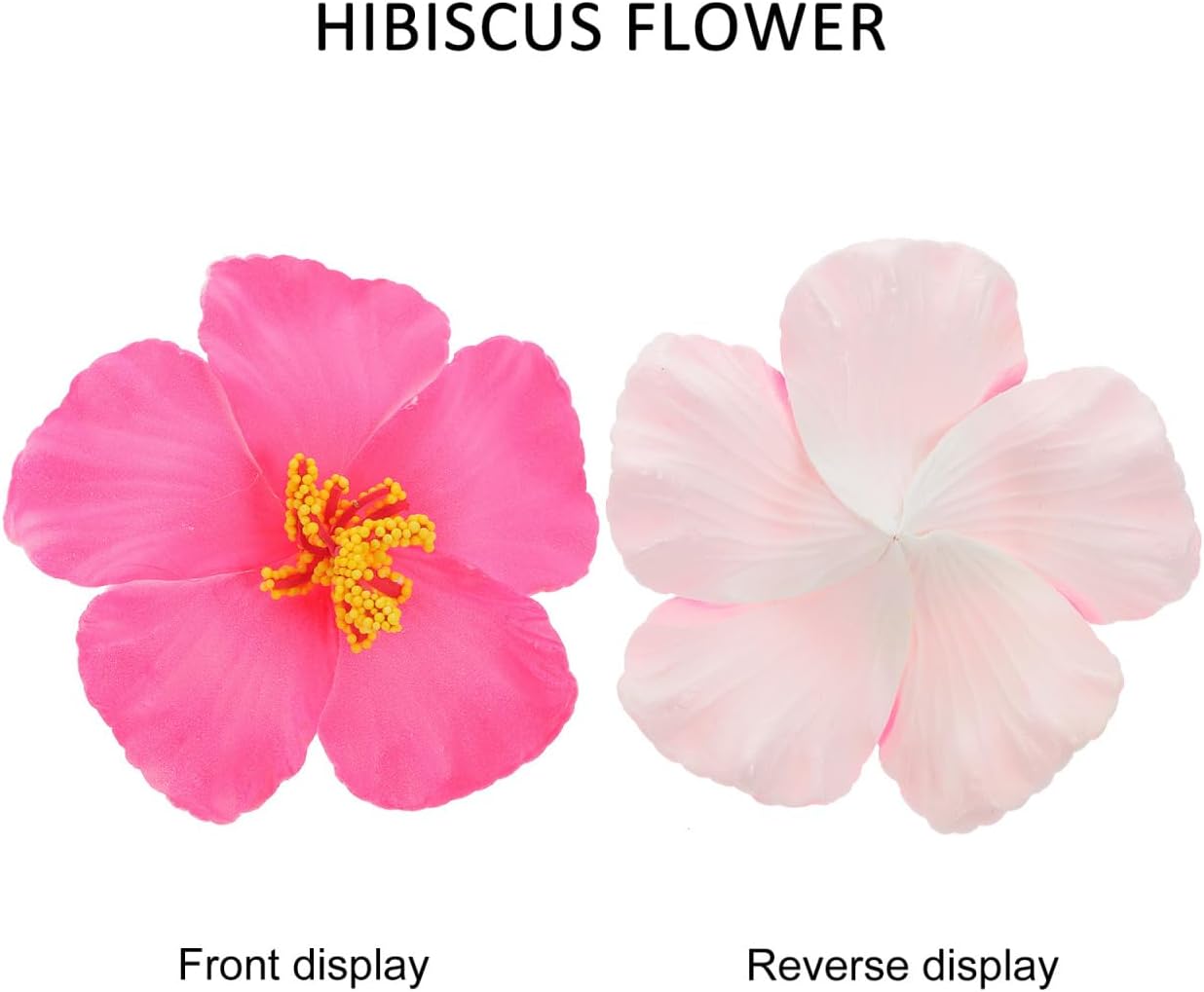 10PCS Faux Hibiscus Flowers Hawaiian Luau Tabletop Decoration