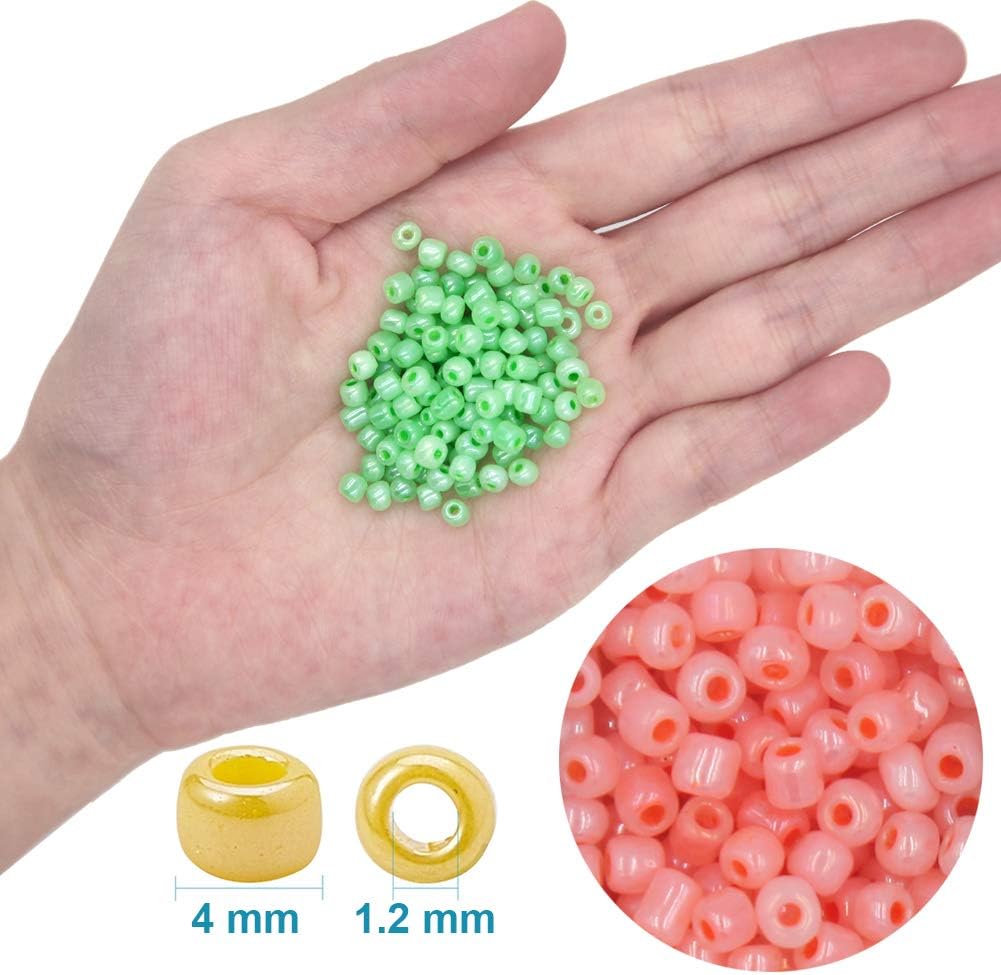 6000pcs Glass Seed Beads Small Craft Beads