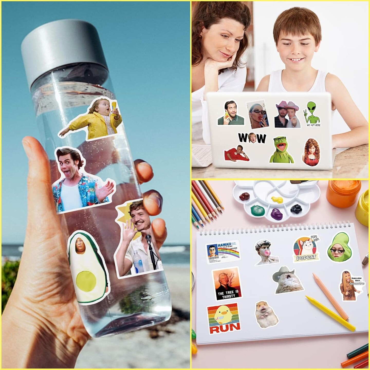 Meme Stickers 300 PCS - Funny Vinyl Stickers for Adults