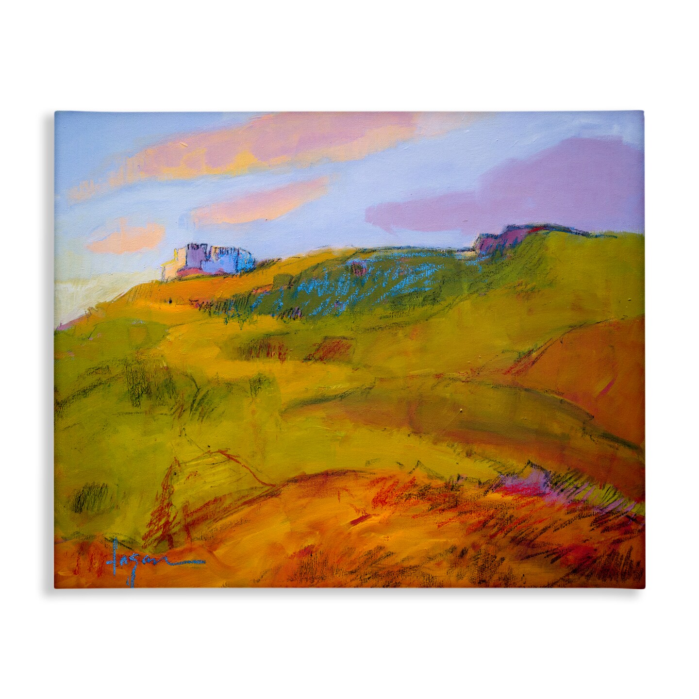 Stupell Industries Abstract Cottage on Hilltop Canvas By Dorothy Fagan