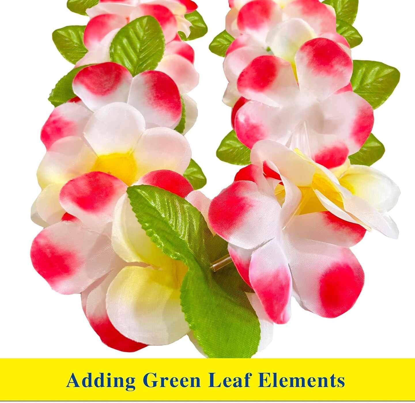 24 Bulk Hawaiian Leis for Adults: Vibrant Artificial Flower Leis for Luau Party, Beach/Pool Party Decor