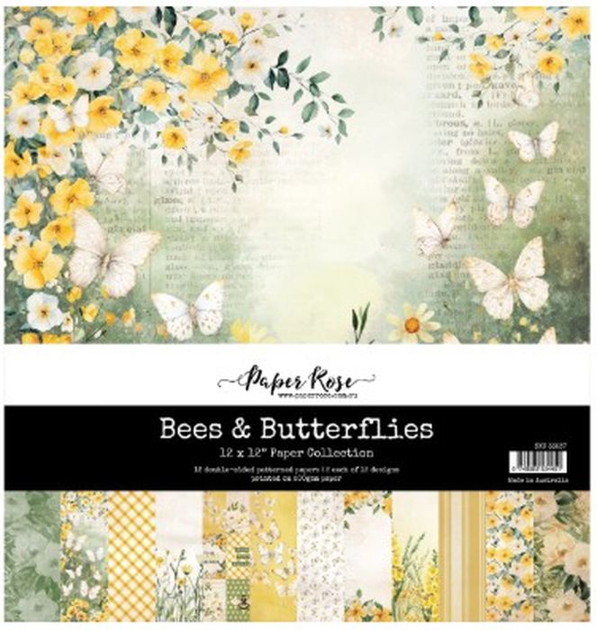 Paper Rose - Bees &#x26; Butterflies 12x12 Paper Collection