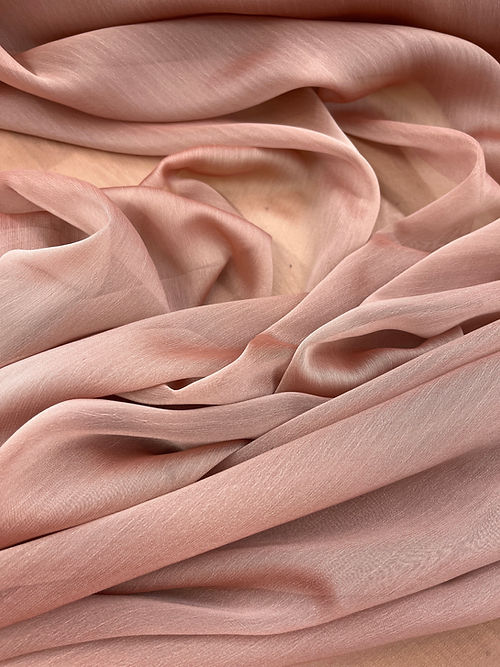 1 Yard Rose Tan Two-Tone Chiffon Fabric 58/59" Wide, Lightweight & Sheer Polyester Material