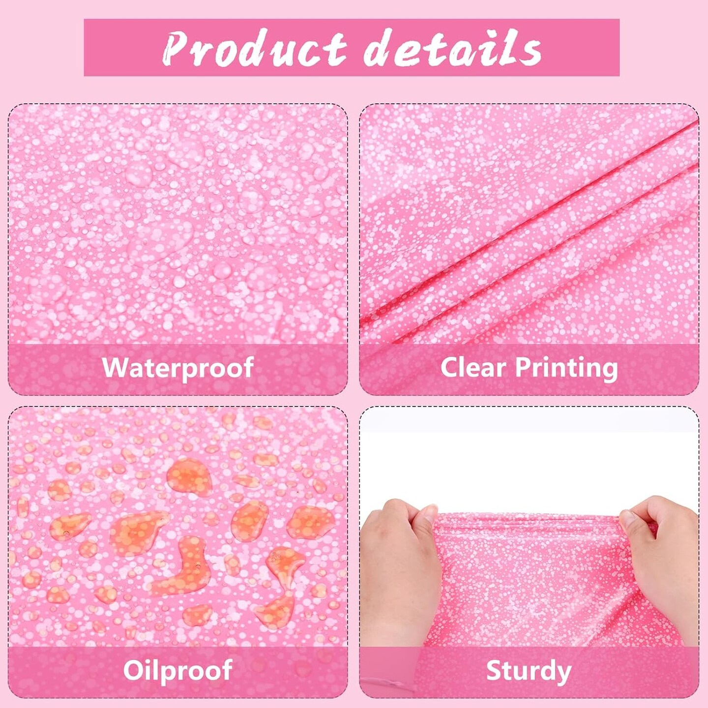 3 Packs Ombre Pink Tablecloth