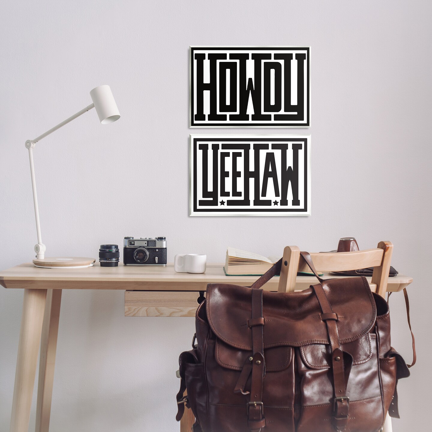 Stupell Industries Bold Western Greetings 2pc Wall Plaque Set By Lettered and Lined