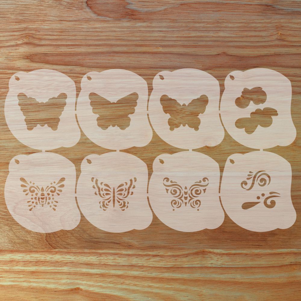 Butterfly Face Painting Stencil Set | Perfect for Face Painting, Temporary Tattoos, Birthday Party | Designer Stencils |