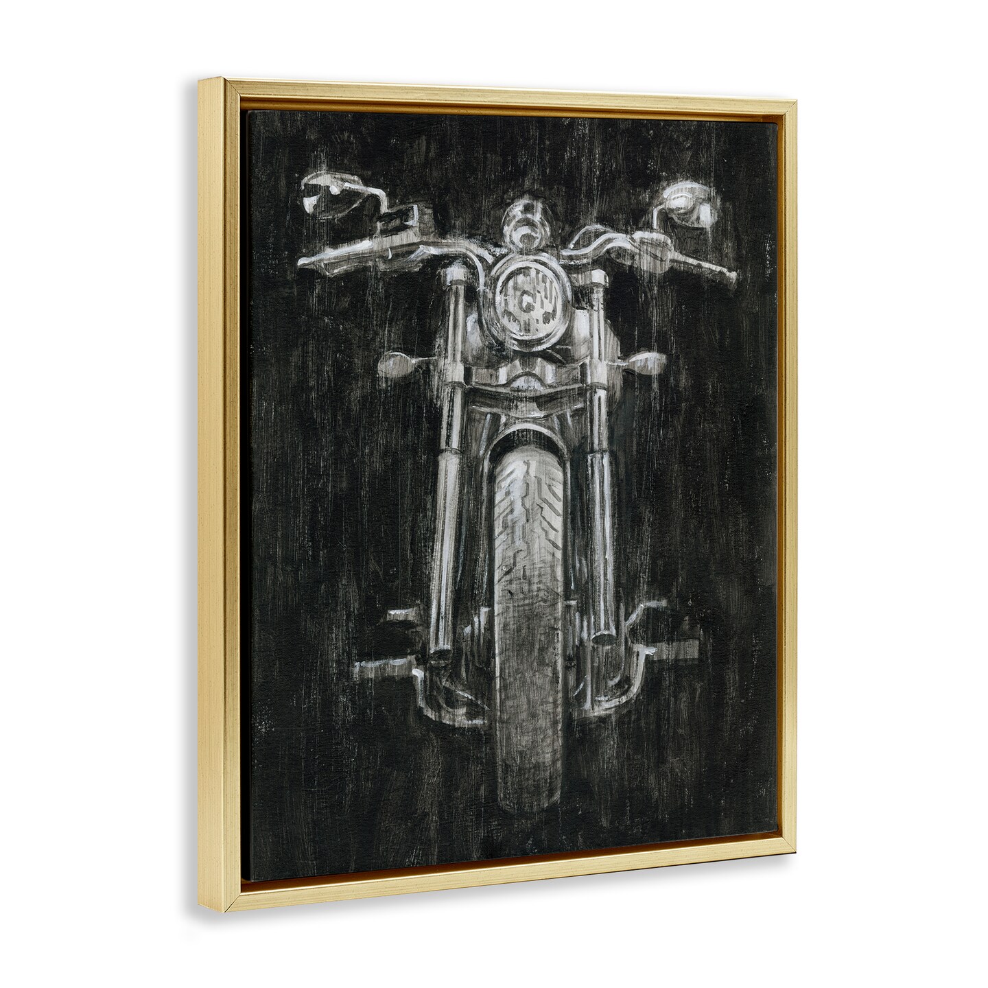 Stupell Industries Dark Rustic Motorcycle Floating Frame By Ethan Harper