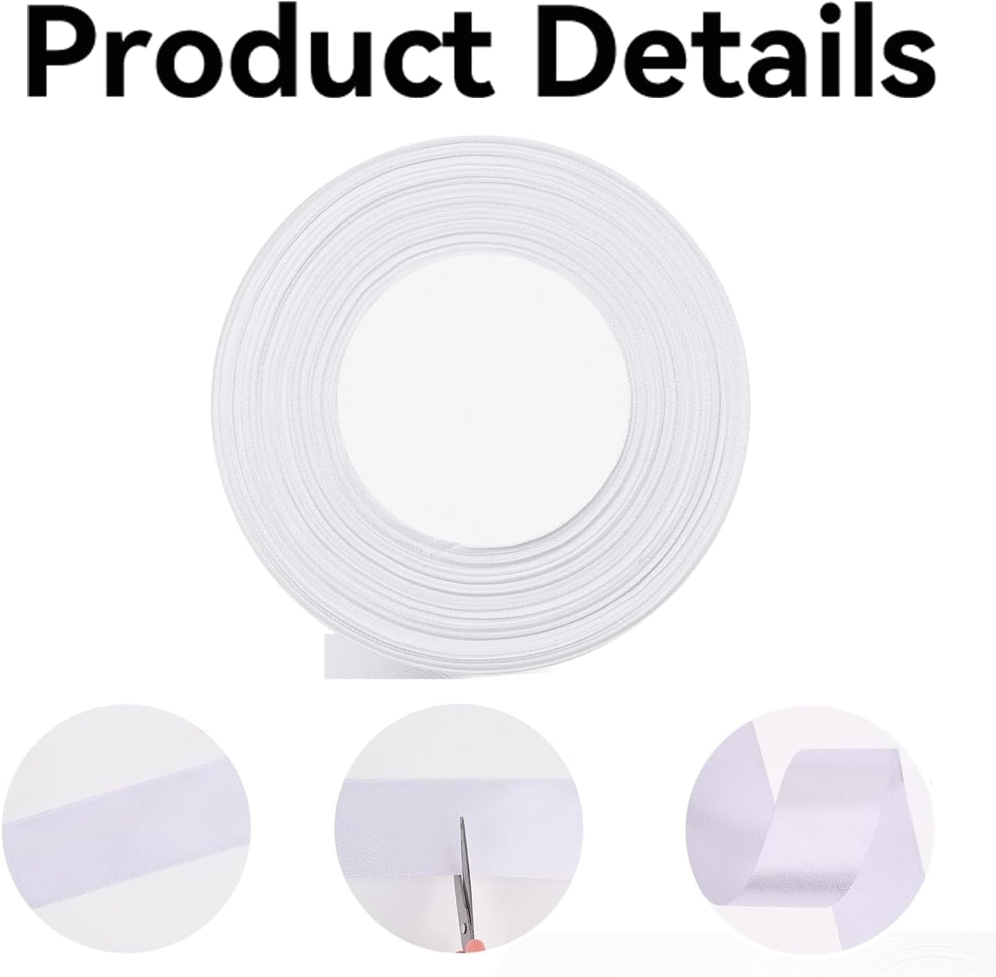 1-1/2 inch White Satin Ribbon, 100 Yards