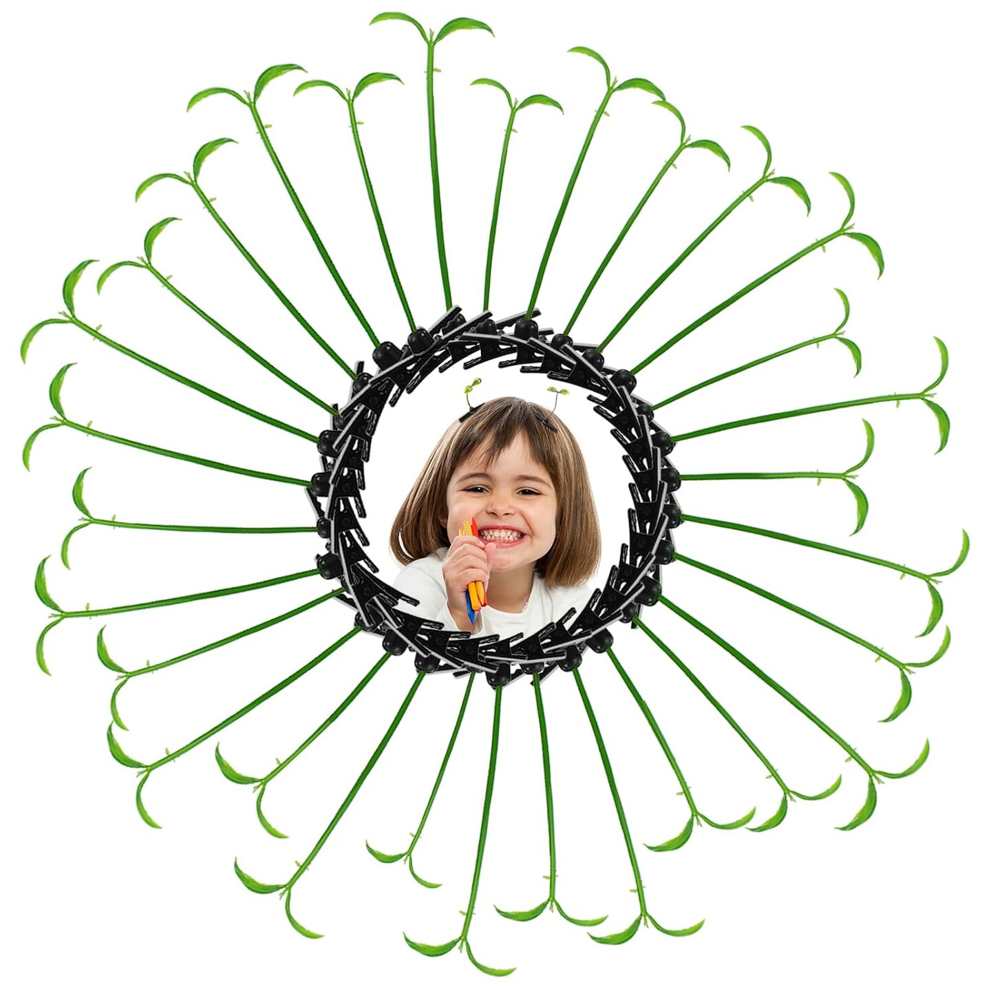 30 Pcs Mixed Style Flower, Grass, Butterfly Hair Clips and Barrettes (Bean Sprout Style)