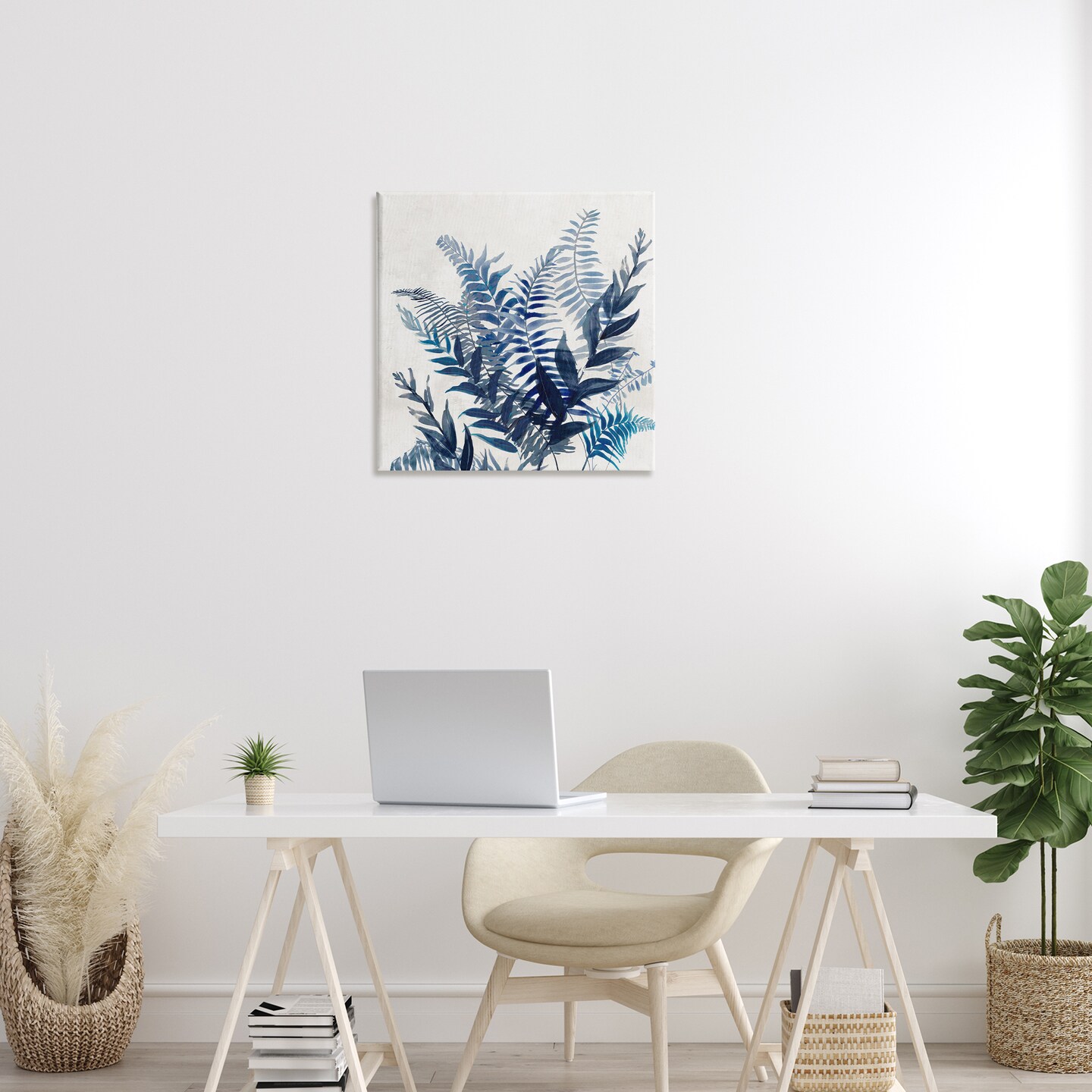Stupell Industries Blue Toned Fern Fronds Canvas By Jacob Q