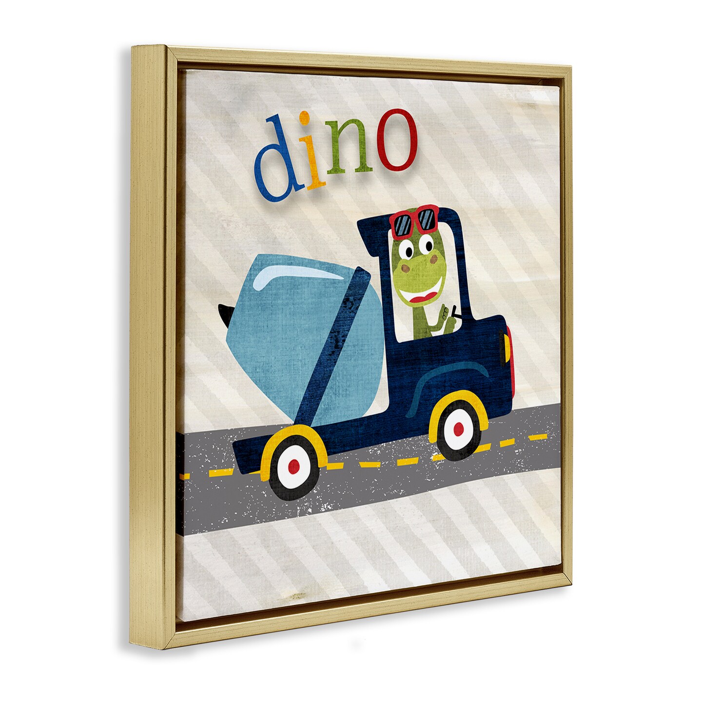 Stupell Industries Dino in Construction Truck Floating Frame By Susan Arnot