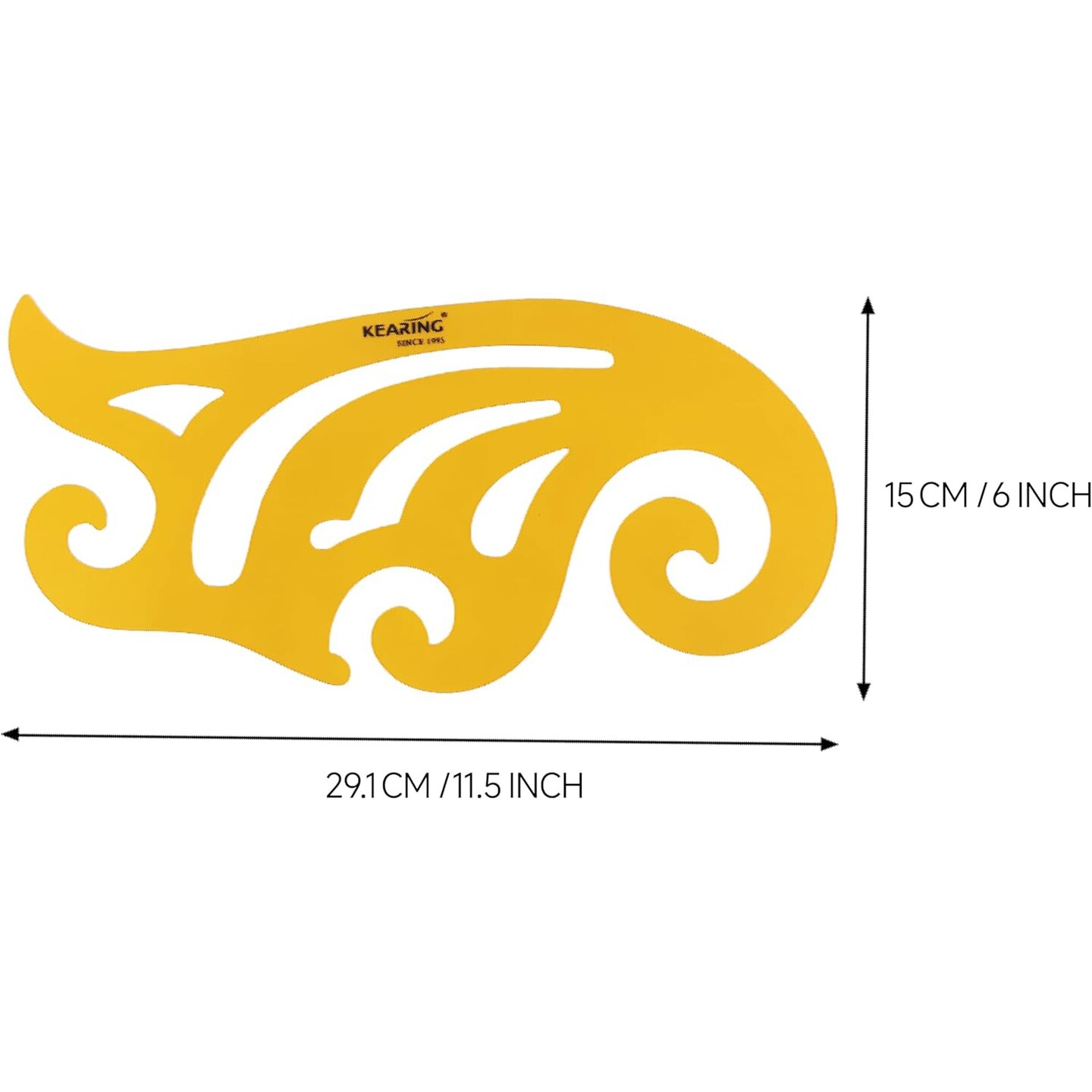 Kearing&#xAE; 12&#x22; x 6&#x22; French Curve Ruler Template: Geometric Drawing Tool