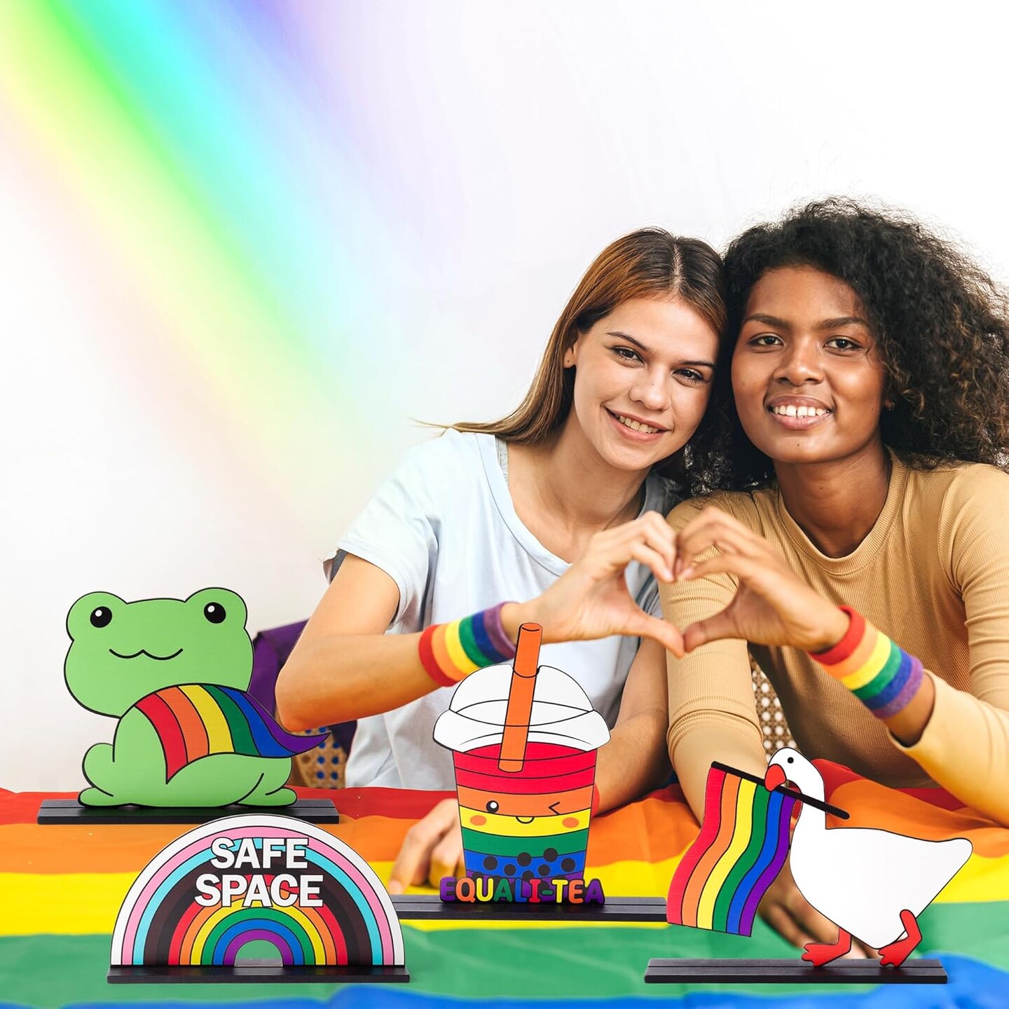 LGBTQ Pride Centerpieces Decorations - 4pcs LGBT Gay Pride Month