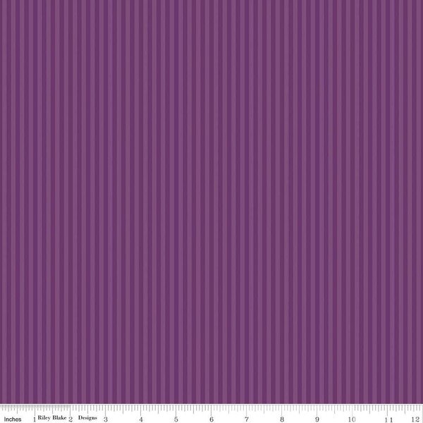 1/8" Tonal Stripe in Eggplant (c500-eggplant) | Stripes | Riley Blake Designs | Riley Blake